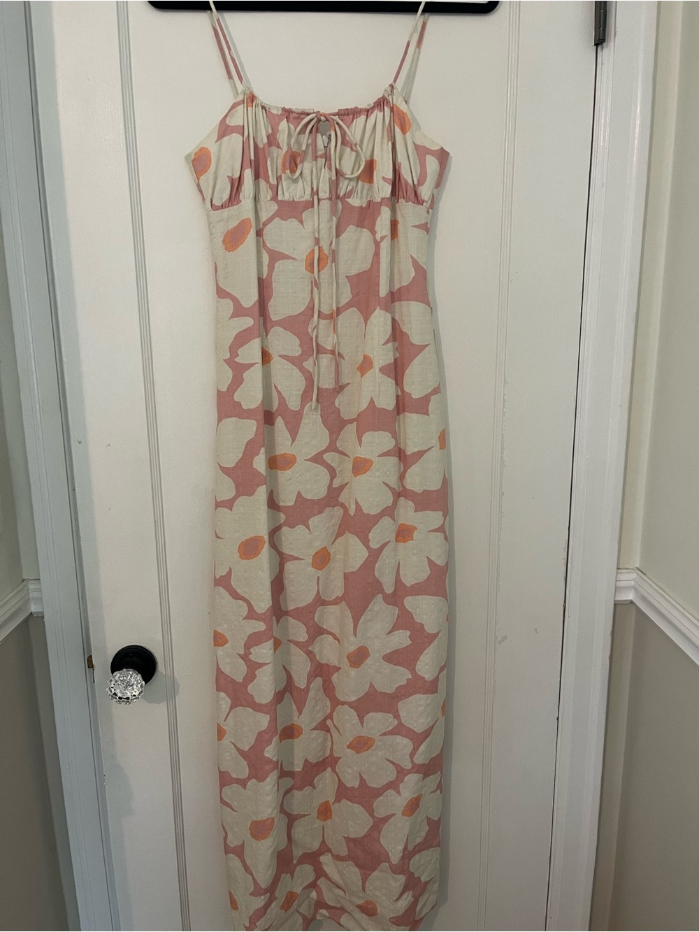 Rhythm Maxi Dress in Pink and Cream Floral